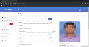 homepage, profile, records