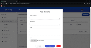 add record, type, sign