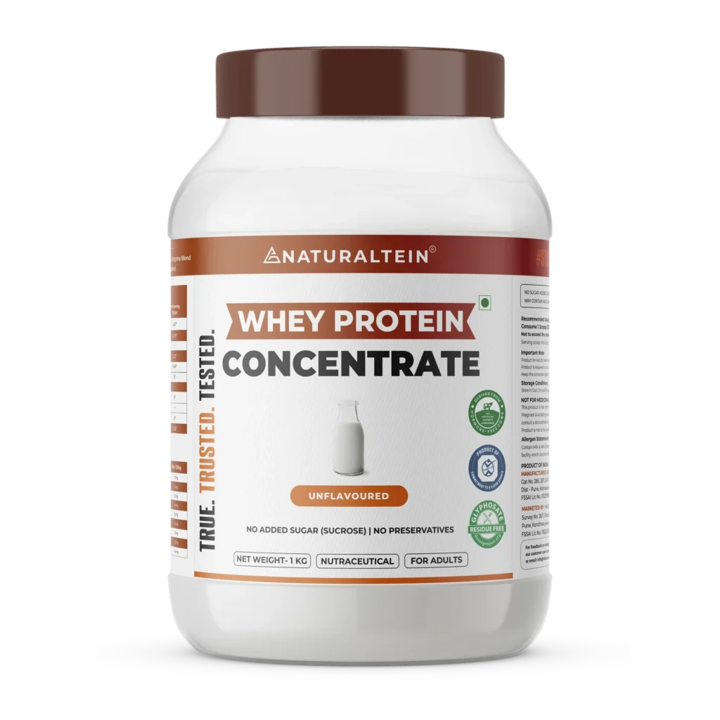 naturaltein whey protein concentrate unflavoured front view