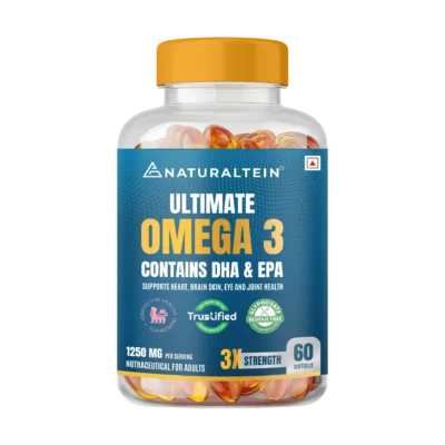 premium triple strength omega 3 fish oil front view