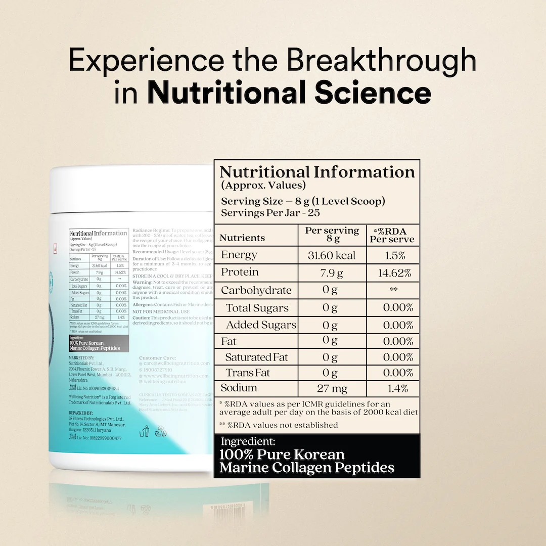 ingredients of marine collagen per serving